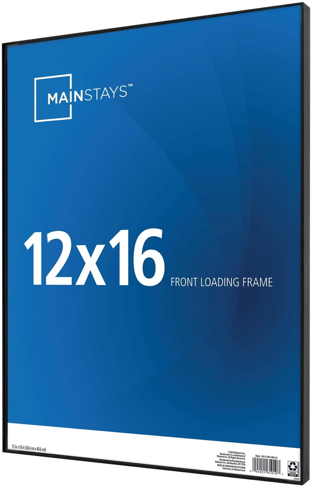 Alt view image 3 of 5 - Mainstays 12 x 16 Front Loading Wall Picture Frame, Black