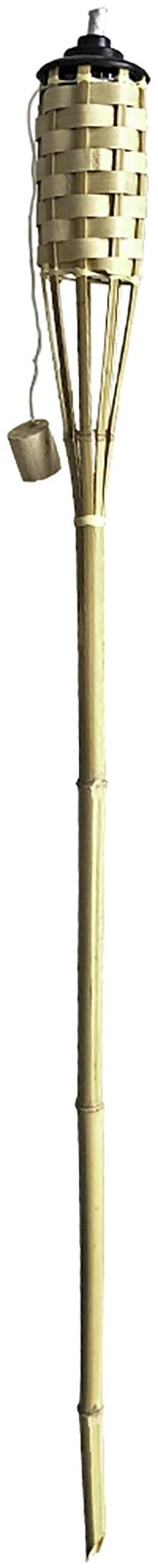 Alt view image 2 of 5 - (4 pack) Mainstays Bamboo Lawn & Garden Torch - 57 Inch | Made From Real Bamboo | Fiberglass Wick | Outdoor Use Only