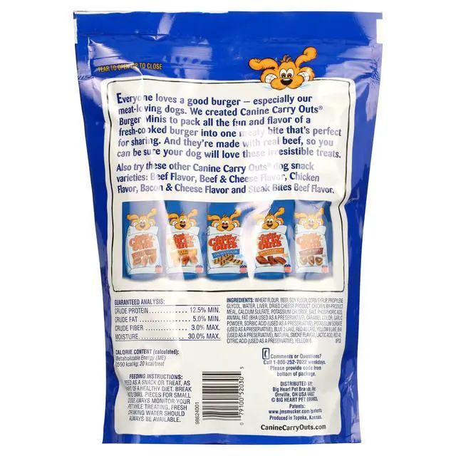 Alt view image 2 of 2 - Canine Carry Outs Burger Minis Beef Flavor Dog Treats, 22.5oz Bag
