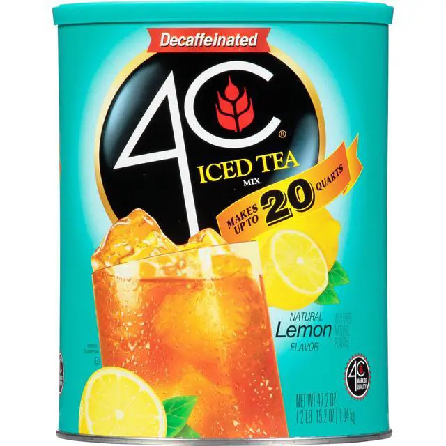 Alt view image 3 of 5 - 4C Decaf Iced Tea Mix, Lemon, 47.2 oz, 1 Ct