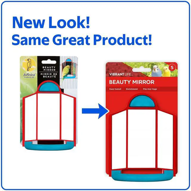 Alt view image 3 of 7 - Vibrant Life Triple Mirror with Perch Bird Toy with Plastic Nut Mount