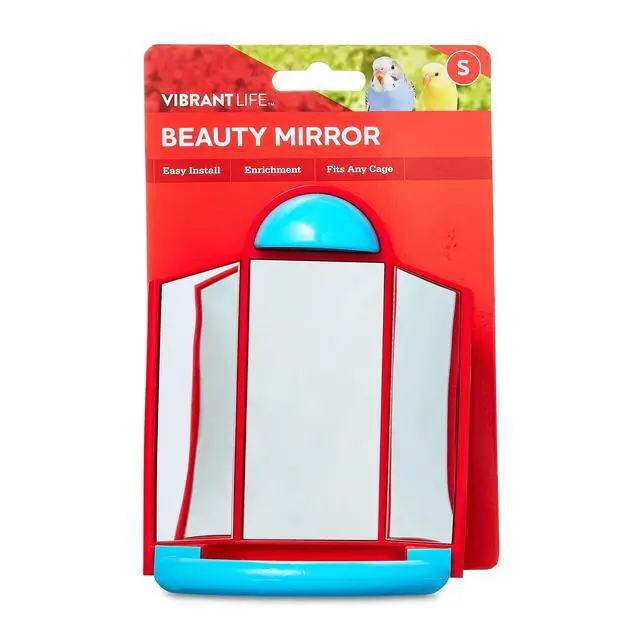 Alt view image 4 of 7 - Vibrant Life Triple Mirror with Perch Bird Toy with Plastic Nut Mount