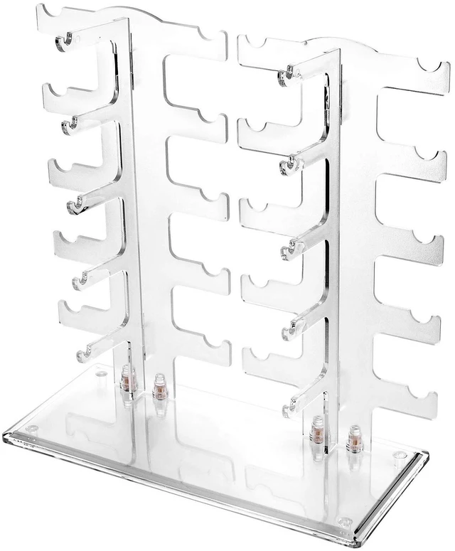 Main image of Lamoutor 2 Row Sunglasses Display Rack Transparent