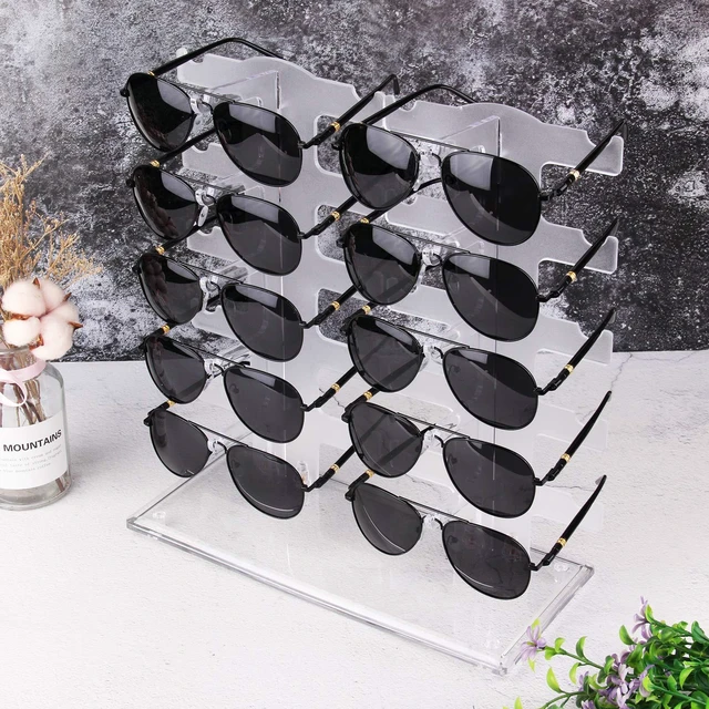 Alt view image 5 of 6 - Lamoutor 2 Row Sunglasses Display Rack Transparent