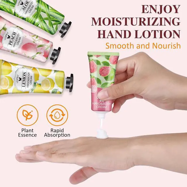 Alt view image 4 of 7 - VESPRO 12 Pack Hand Cream Gift Set, Travel Size Bulk Hand Lotion for Dry Cracked Hands, Mini Moisturizing Hand Lotion, Thank You Gifts for Party Favors, Teacher Gifts, Bi