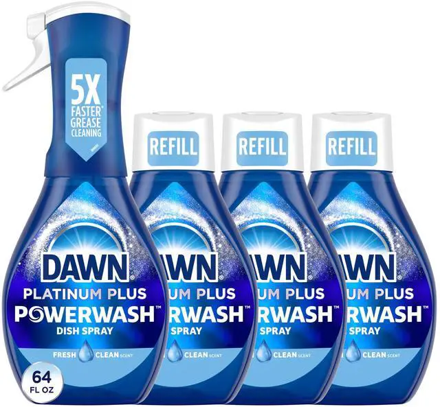 Main image of Dawn Powerwash Spray Dish Soap, Fresh, 1 Starter Kit + 3 Refills (4x16 Fl Oz)