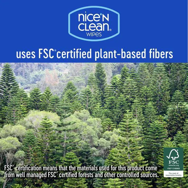 Alt view image 4 of 6 - Nice 'N CLEAN Extra Large Flushable Wipes, 6.8"x7.5" Unscented Adult Wet Wipes, 40% Larger, Septic & Sewer Safe, Hypoallergenic, Plant Based, 180 Count