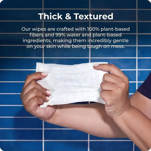 Alt view image 4 of 6 - Squatty Potty Flushable Wipes Travel Pack, 3 Packs of 18 (54 Total Wet Wipes)