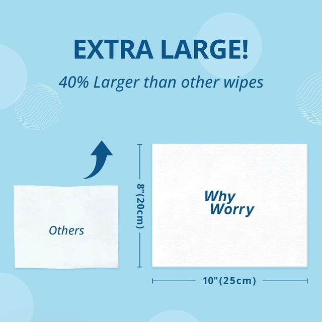Alt view image 2 of 6 - WhyWorry Flushable Wipes for Adults, Sea Incense, 8" x 10", 48 Count