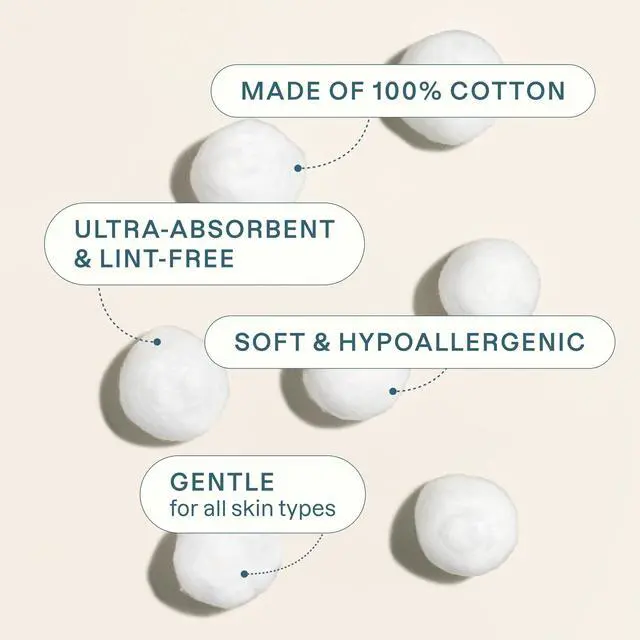 Alt view image 2 of 5 - Cliganic Super Jumbo Cotton Balls 200 Count, Hypoallergenic, Absorbent, Large Size, 100% Pure