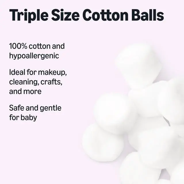 Alt view image 3 of 6 - Amazon Basics Cotton Balls 200 Count for Skincare and Makeup Removal