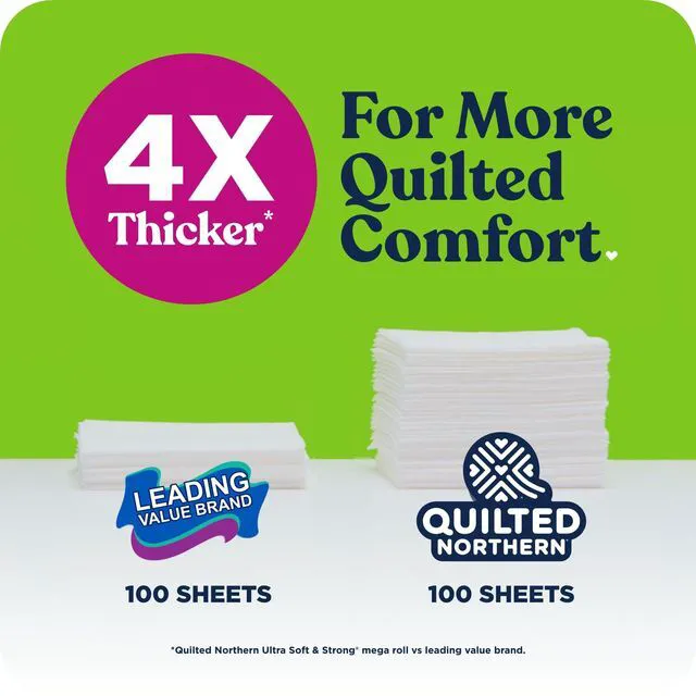 Alt view image 4 of 6 - Quilted Northern Ultra Soft Toilet Paper, 6 Mega Rolls = 24 Regular Rolls