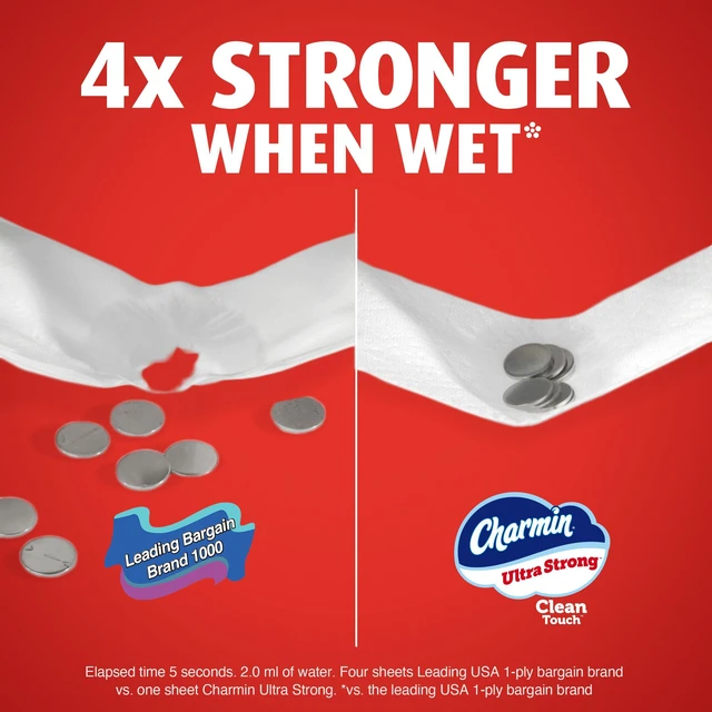 Alt view image 4 of 6 - Charmin Ultra Strong Clean Touch Toilet Paper, 6 Mega XL Rolls (Equivalent to 42 Regular Rolls)