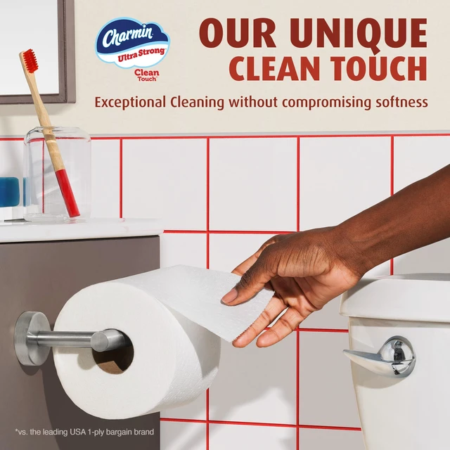 Alt view image 3 of 6 - Charmin Ultra Strong Clean Touch Toilet Paper, 6 Mega XL Rolls (Equivalent to 42 Regular Rolls)