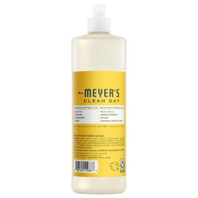 Alt view image 5 of 5 - MRS. MEYER'S CLEAN DAY Liquid Dish Soap, Dandelion Scent, 16 fl oz Bottle