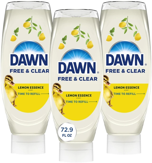 Main image of Dawn Free&Clear EZ-Squeeze Dish Soap, Lemon, 3 x 24.3 fl oz