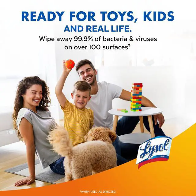 Alt view image 4 of 6 - Lysol Disinfecting Wipes 80 Count (3 Pack), Lemon & Linen & Mango