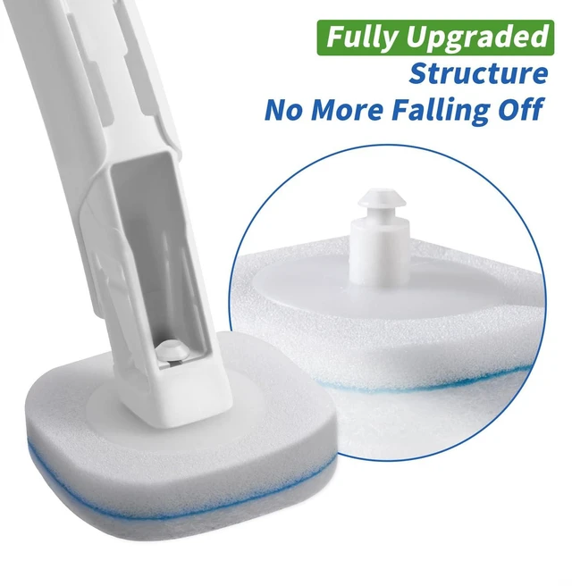 Alt view image 5 of 6 - Oshang Disposable Toilet Brush with Holder, 14 Refills for Deep Cleaning and Hygienic Bathroom Maintenance