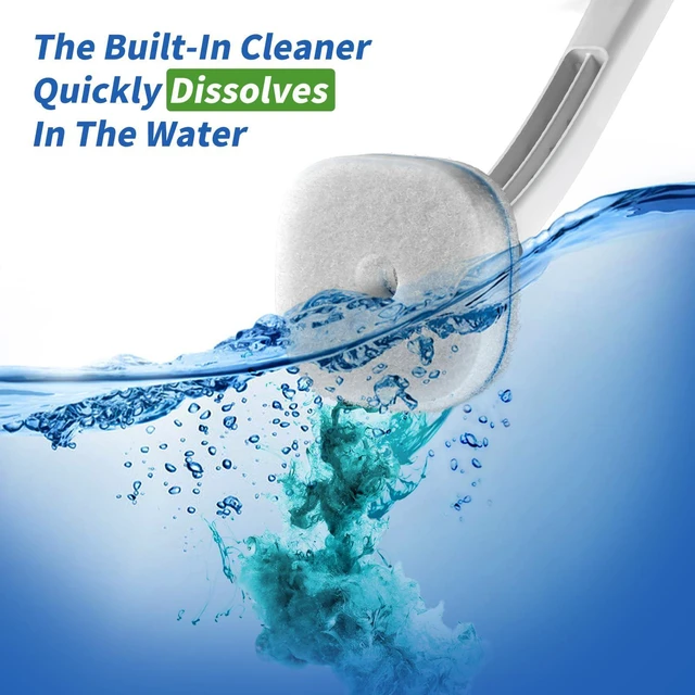 Alt view image 4 of 6 - Oshang Disposable Toilet Brush with Holder, 14 Refills for Deep Cleaning and Hygienic Bathroom Maintenance