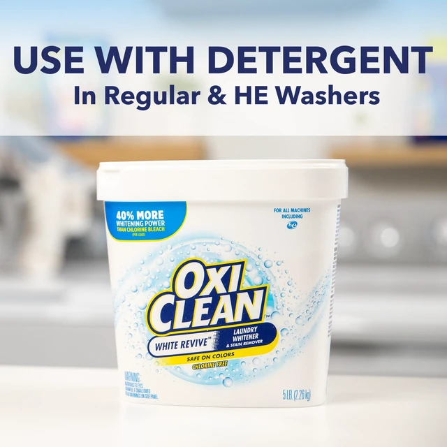 Alt view image 2 of 6 - OxiClean White Revive Laundry Whitener and Stain Remover Powder, 5lb