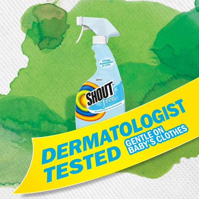 Alt view image 7 of 7 - Shout Free Laundry Stain Remover Spray, Active Enzyme Formula, Fragrance Free, Bleach Free, Dye Free, Removes Everyday Stains Including Baby Stains - 22oz Spray (Pack of
