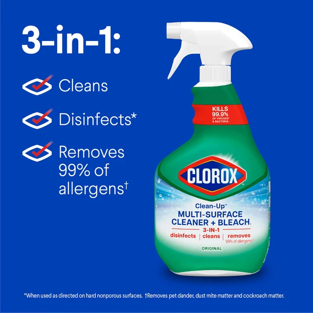 Alt view image 2 of 6 - Clorox Clean-Up Multi-Surface Cleaner with Bleach, 32fl.oz., Pack of 3