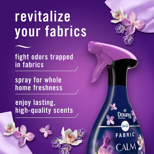 Alt view image 4 of 7 - Febreze Odor-Fighting Fabric Refresher 16.9oz 2 Pack, Downy Calm and April Fresh