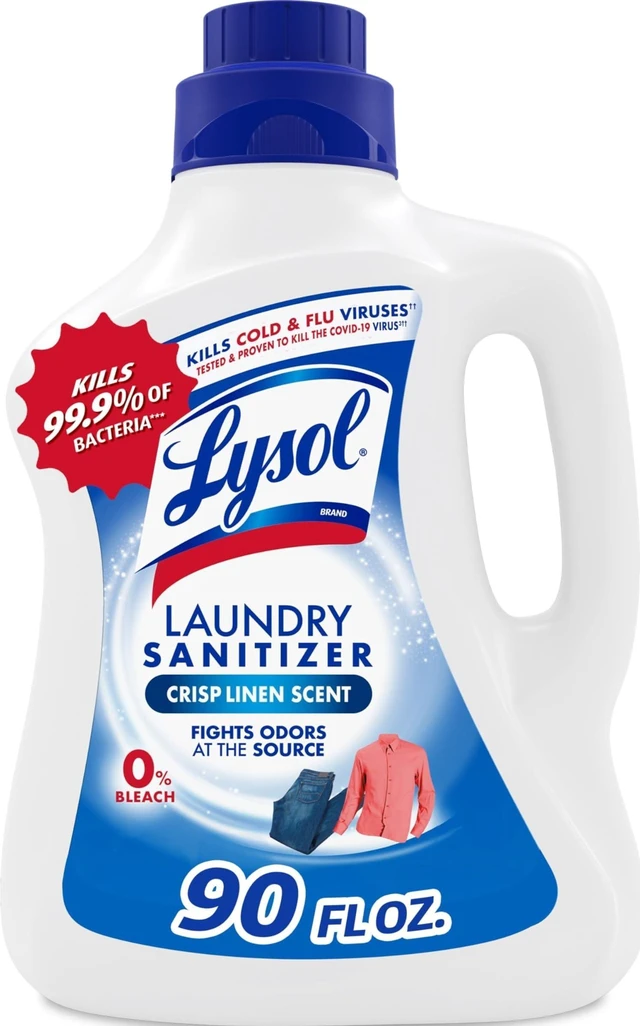 Main image of Lysol Laundry Sanitizer Additive, Bacteria-Causing Odor Eliminator, Crisp Linen, 90oz