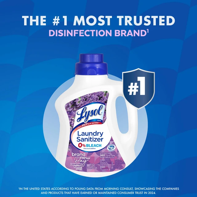 Alt view image 5 of 7 - Lysol Disinfectant Laundry Sanitizer & Scent Booster, 90 Fl Oz, Lavender Scent, Color Safe Bleach Alternative, Laundry Odor Eliminator, Kills Bacteria & Viruses