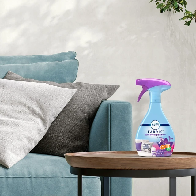 Alt view image 7 of 7 - Febreze Gain Moonlight Breeze Fabric Spray Air Freshener Odor-Fighting Fabric Refresher Couch and Linen Spray Multi-Use Sneaker Balls Alternative 23.6 fl oz