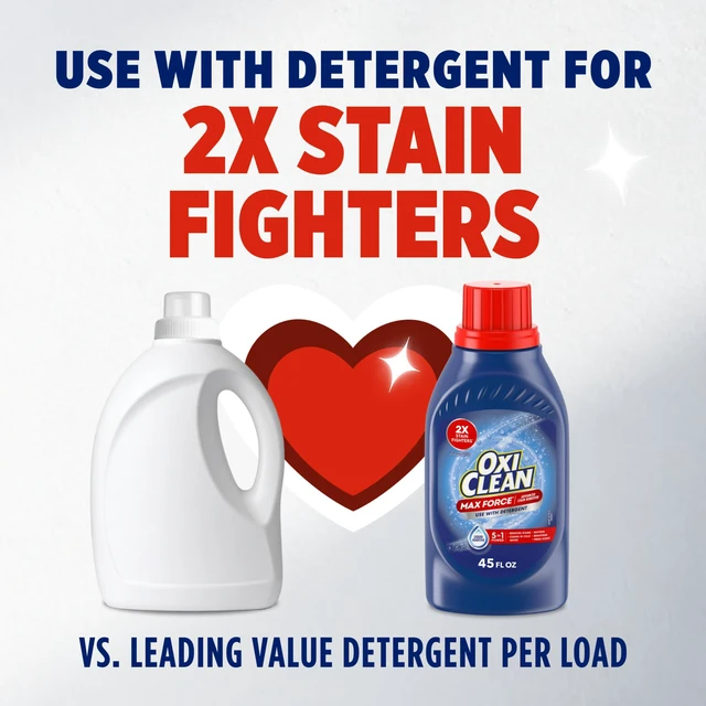 Alt view image 2 of 6 - OxiClean Max Force Advanced Stain Remover Liquid, 45 Fl Oz