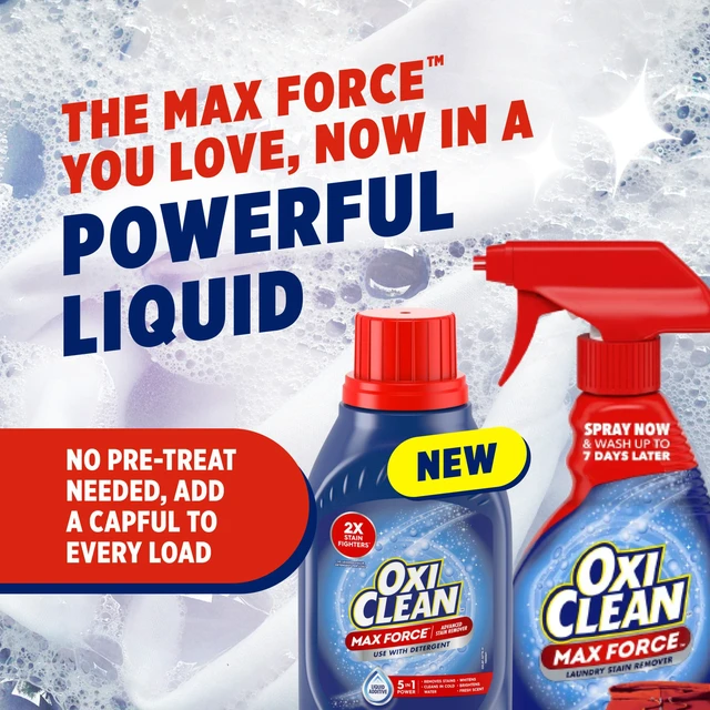 Alt view image 3 of 6 - OxiClean Max Force Advanced Stain Remover Liquid, 45 Fl Oz