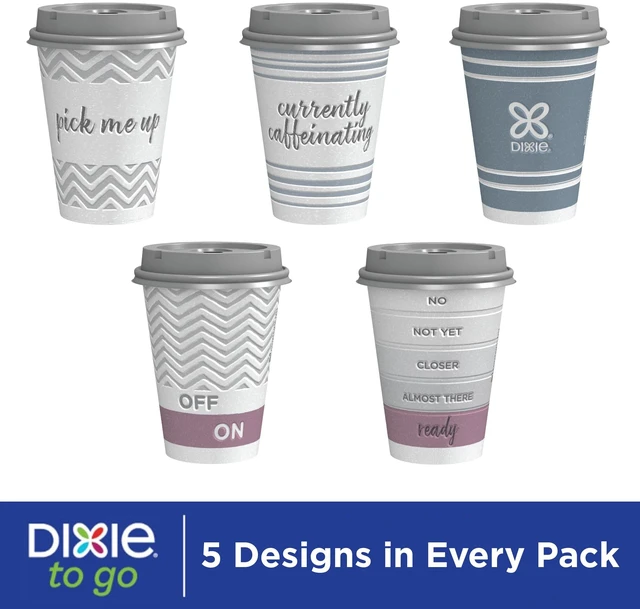 Alt view image 3 of 6 - Dixie Paper Coffee Cups with Lids, 12 oz, 14 Count, Pack of 2, Insulated, for Hot or Cold