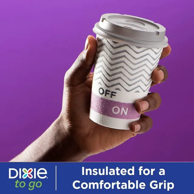 Alt view image 5 of 6 - Dixie Paper Coffee Cups with Lids, 12 oz, 14 Count, Pack of 2, Insulated, for Hot or Cold