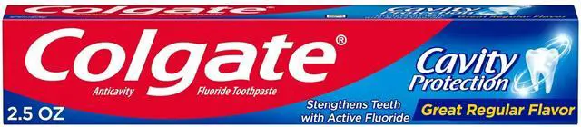 Alt view image 2 of 7 - Colgate Cavity Protection Toothpaste with Fluoride, 2.5oz, 60% Free, 2 Pack