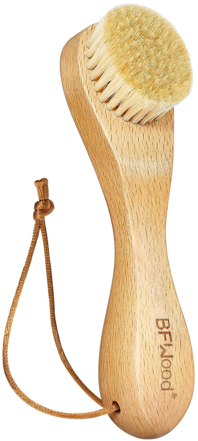 Main image of BFWood Laundry Stain Brush with Natural Soft Boar Bristles, Removes Tough Stains from Delicate Fabrics Like Knits, Cotton, and Linens, Gentle on Fabrics, No Damage