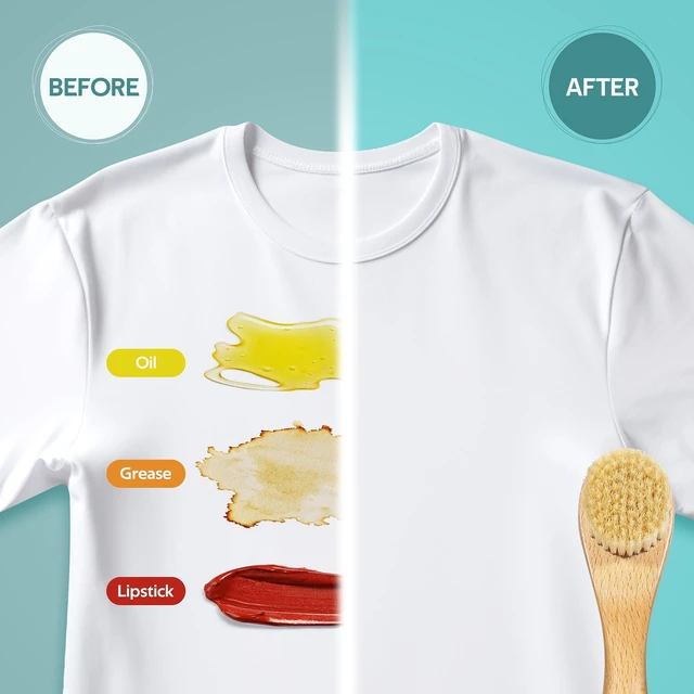 Alt view image 6 of 6 - BFWood Laundry Stain Brush with Natural Soft Boar Bristles, Removes Tough Stains from Delicate Fabrics Like Knits, Cotton, and Linens, Gentle on Fabrics, No Damage