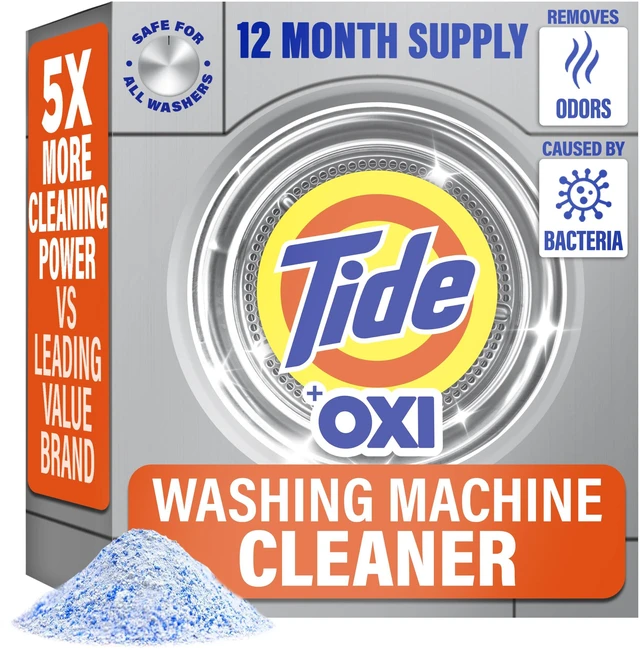Main image of Tide Washing Machine Cleaner, 52 Week Supply with Oxi, for Front and Top Loader Washers, Deep Clean Residue & Odor Eliminator