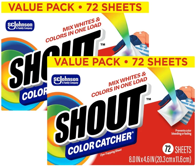 Main image of Shout Color Catcher Dye-Trapping Laundry Sheets, 72 Count, 2-Pack