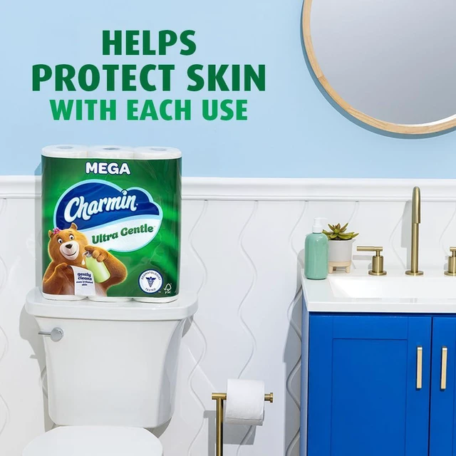 Alt view image 4 of 7 - Charmin Ultra Gentle Toilet Paper, 9 Mega Rolls, 231 Sheets Per Roll