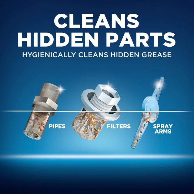 Alt view image 4 of 5 - Finish In-Wash Dishwasher Cleaner Cleans Hidden Grease and Grime, 3 Count