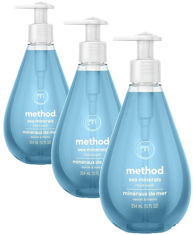 Main image of Method Gel Hand Soap, Sea Minerals, Biodegradable Formula, 12fl oz (Pack of 3)