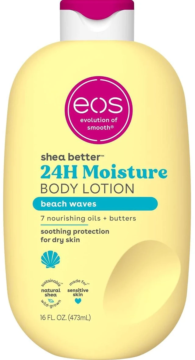 Main image of Eos Shea Better 24H Moisture Body Lotion, Beach Waves, 16 fl oz