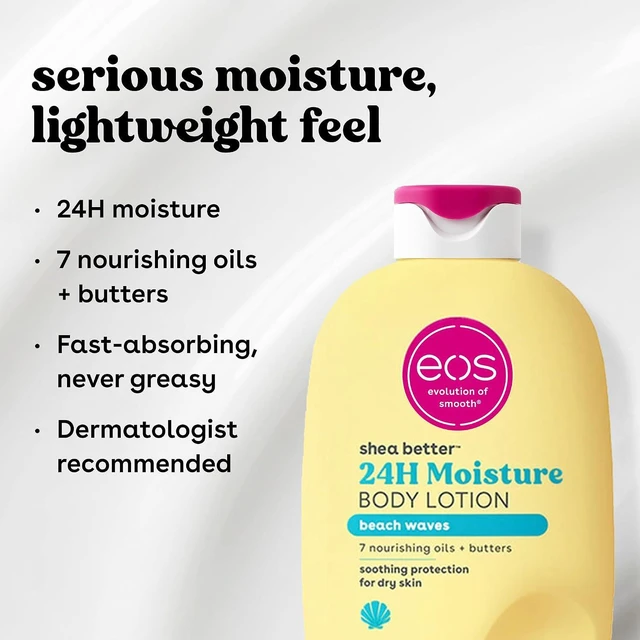 Alt view image 4 of 6 - Eos Shea Better 24H Moisture Body Lotion, Beach Waves, 16 fl oz