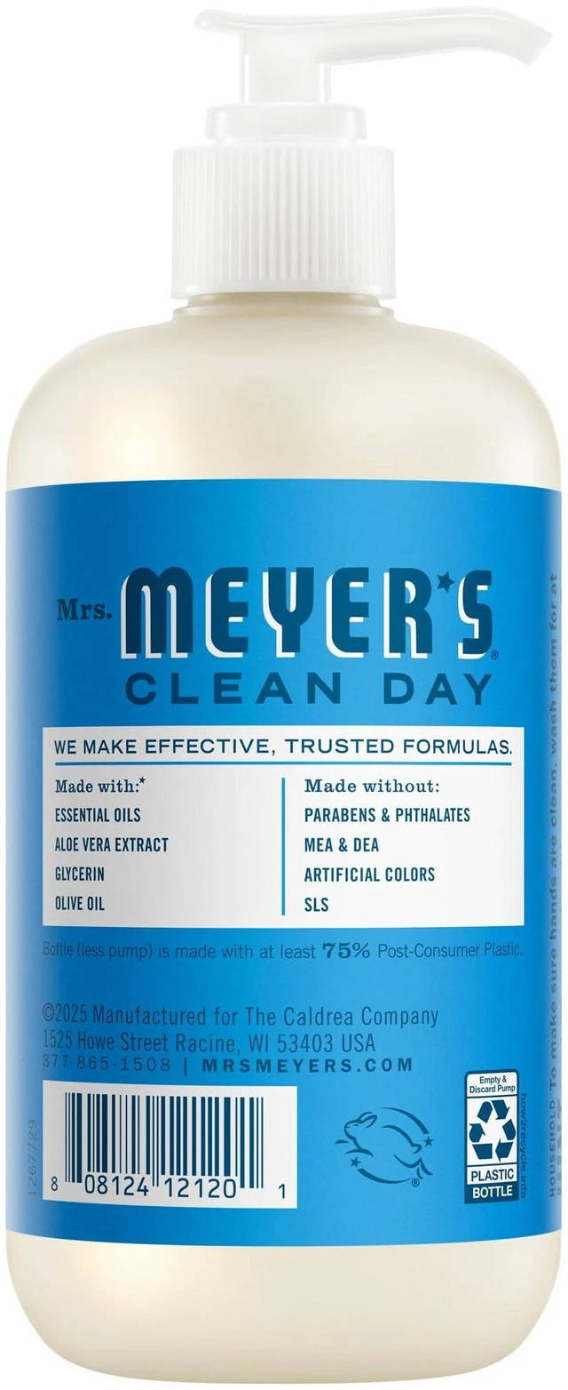 Alt view image 3 of 7 - Mrs. Meyer's Clean Day Hand Soap, Blueberry Scent, 12.5 Fl Oz Bottle