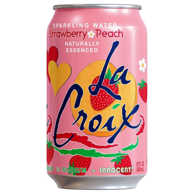 Alt view image 4 of 6 - La Croix Sparkling Water Strawberry Peach 12 Fl Oz Pack of 12
