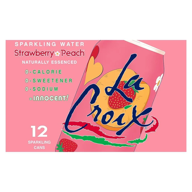 Alt view image 5 of 6 - La Croix Sparkling Water Strawberry Peach 12 Fl Oz Pack of 12