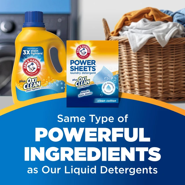 Alt view image 3 of 6 - Arm & Hammer Plus OxiClean Power Sheets Laundry Detergent, 52 Count