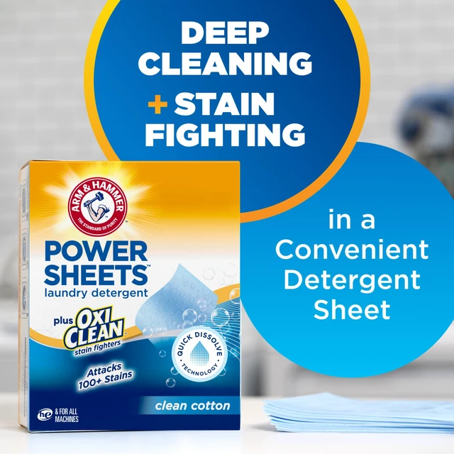 Alt view image 5 of 6 - Arm & Hammer Plus OxiClean Power Sheets Laundry Detergent, 52 Count