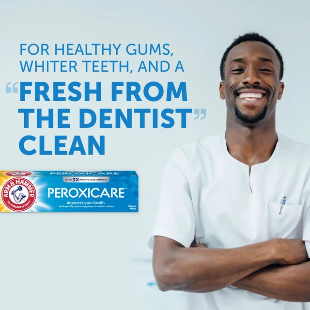 Alt view image 4 of 6 - ARM & HAMMER Peroxicare Clean Mint Toothpaste, 6.0 oz, 4-Pack